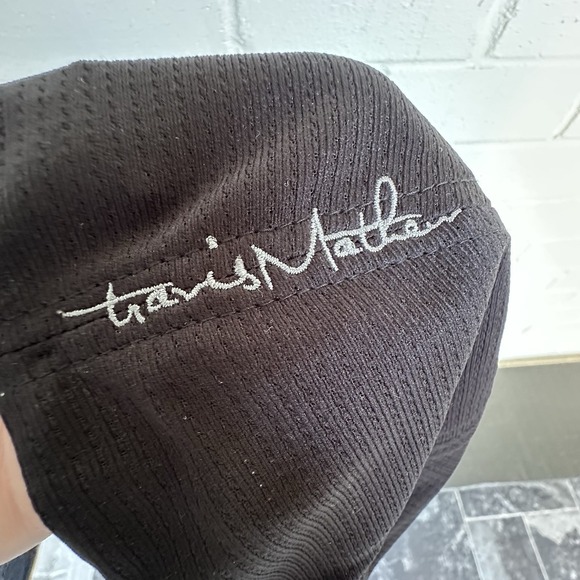 TRAVIS MATHEW Size L-XL Black Original Flexfit Golf Hat Rad Flexback Cap‎ - Picture 3 of 9